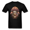 Herren T-Shirts Satan Evil Mushroom Image T-Shirt Reine Baumwolle Slim Fit Fitness Tops Shirts Lustiges T-Shirt Modisch Sommer Lässig