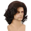 13 cali męska syntetyczna peruka brown Falista Peluc Perruques de Cheveux Humlains Symulacja ludzkich Remy Hair Wigs WIG-M02