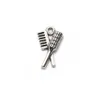 Wholesale Lot 100pcs Comb Antique Silver Charms Pendants for Jewelry Making Bracelet Earrings DIY Keychain Pendant 12*11mm DH0822