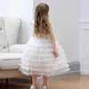 Robe de fille de fleur enfants es pour filles paillettes gâteau robe de bal fête de mariage princesse enfants vêtements E7162 210610