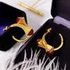 2022 Brand Pure 925 Sterling Silver Earrings Full Diamond Gold Tower Stud Earrings Luxury Quality Top Quality Colorful Stone4321900