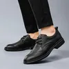 Brand Men's Oxford Shoes Fashion Business Dress Men Shaps Flats Office de casamento formal de couro