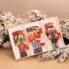 Weihnachtsdekorationen 9PCS Frohe Jahr Dekoration Kinder Nussknacker Soldier Puppe Holz Anhänger Navidad für Zuhause