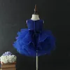 Retail Boutique Korea Style Baby Girl Dress for Party and Wedding Formal Evening Embroidery Fluffy Tutu Birthday 1-5Y E025 210610