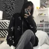 HIP HOP Joggers Sweatshirt Koreaanse Mode Punk Sport Jas Pullover Gothic Lange Mouw Zip Hoodie Y2K Jas Dames 210922