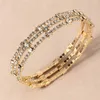 Bileklik Luokey Kadınlar Düğün Mizaç Renkli Kristal Vintage Katmanlı Doğum Günü Partisi Rhinestone Bilezikler Bangles Aksesuarları