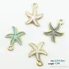 13 stks / partij Nautische Ocea Emaille Zee Starfish Shell Conch Hippocampus Charms Kleurrijke Olie Drop Hanger Voor Sieraden Accessoires DIY