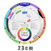 Roue de couleurs de pigments de tatouage Fournitures de cartes en papier Guide de mélange à trois niveaux Cercle central Microblading Tatouages Accessoires pour outils de manucure