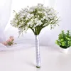 Dekoracyjne kwiaty wieńce symulacja DIY Gypsophila Piana Różowa ceremonia ślubna ślubna ślubna bukiet wstążka