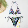 Europäischer amerikanischer sexy Stil Frauen Bikini Frau Badeanzug Brief Mode Badeanzug Seestern Muschel Blumen S-XL 210621