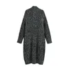 BBWM Women Fashion Pockets Ribbed Knitted Cardigan Vintage Elegant Long Sleeve Sweater Female Chic Tops 210520