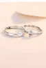 Love Life S925 Sterling Silver Couple Ring A Pair of Men and Women Wedding Ring Niche Design Valentine039s Day Gift3945896