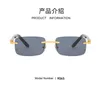 Luxury BRAND Fashion Classic Carter Gradient lens Sunglasses woMen rimless Vintage Brand Design Sun Glasses Oculos 00520 2023