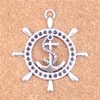 21pcs Antique Silver Bronze Plated rudder anchor helm Charms Pendant DIY Necklace Bracelet Bangle Findings 45*49mm