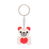 Valentine's Day Party Gift Romantic Love Keychain Pendant Bear Cake Heart Shaped Key Chain Luggage Decoration Keyring RRF13422