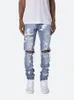 Europe and America High Quality Men's Jeans Designer Ripped Pant Paint Men Pants Hip-Hop Jean