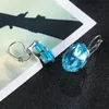 Boucle d'oreille en cristal de forme ovale, 6 couleurs, cerceau en pierre de zircone cubique pour femmes et filles, bijoux de fête à la mode 335R