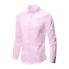 Chemise blanche chemises pour hommes à manches longues décontracté Slim hommes Chemise printemps Non fer affaires travail Chemise Homme mariage solide Camisas 210524