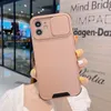 Moda Telefon Kılıfları Sürgülü Pencere Lens Ile iphone 13 12 11 Pro Max XR XS X 7 8 Artı Darbeye Dairesi Şeffaf Yedi Renkler Silikon Sert Arka Kapak Kılıf