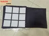 DHL Pile de sublimation de sublimation 40 * 40cm Noir grille de chaleur Thread Coussin Coussin Coussin Accueil Canapé Taie d'oreiller