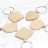 Wood Keychain Party Favors Blank Personalized Customized Tag Name ID Pendant Key Ring Buckle Birthday Gift In Stock BDC03