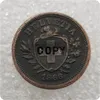 Szwajcaria185518631864186618701896 Szwajcarskie 1 cent monety kopiuj pamiątkowe monety monety medalu monety kolekcjonerskie 5342711