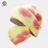 Berets Winter Creative Tie-dye Hat Mask Set Men And Women Outdoor Cold-resistant Face Protection Earflaps Warm Knitted Suit