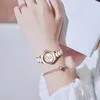 Sunkta Luxury Present Crystal Watch Kvinnor Vattentät Rose Gold Ladies Armbands Klockor Top Brand Bracelet Clock Relogio Feminin 210517
