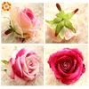 Gute Qualität! Künstliche Blumen Seidenblumenköpfe Rosenblume Hochzeitsdekoration DIY Scrapbooking Blumen Geschenke Heimbedarf 210317