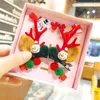 Party Supplies Children's Christmas Hair Accessories Gift Box Set Xmas Antlers Söta snögubbe Girls Elk Head Clip