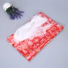 Jul Aluminiumfolie Återanvändbar Drawstring Merry Christmas Gift Cookies Candy Packaging Bag Wedding Sugar Snacks Storage