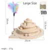3 Levels Cat Toy Tunnel Catnip Scratching Cat Mouse Kitten Training Intelligence Pet Cat Toys Tracks Tower Ball For Cats Kitten 210929