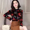 Fashion Plus Size 3XL 4XL Print Lace Blouse Shirt Women Tops And Long Sleeve Blusa Feminina 1075 40 210508