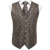 Men's Vests Hi-Tie Mens Suit Vest Brand Designer Formal Business Dress Slim Fit Gilet Male Sleeveless Waistcoat VE-0007