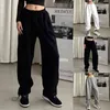 Kobiety Spodnie Czarny Jogging Spodnie dresowe Kobiety Dla Spodnie Baggy Spodnie Spodnie Szary Jogger High Waist Pot Casual Kobiet Spodnie Y211115