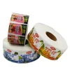 Customized Waterproof Vinyl Juice Adhesive Sticker Label Printed Colorful Self Seal Packing Rolling Beverage Stickers