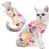 Professional Surgery Recovery Suit Costume for Cats Paste Cotton Breathable Surgical Suits Abdominal Wounds Skin Diseases Cat Dog After Operation Wear Suiting A33