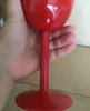 10 Unzen Weingläser 304 Edelstahl Kelch Doppelwandiger Vakuumbecher Isolierte Tassen mit Deckel Rotes Glas