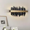 Duvar Lambaları Modern LED Aplik Işık Altın / Siyah Yatak Odası Oturma Odası Lüks Ev Dekor Armatürleri
