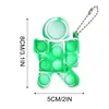 Mini Stress Reliever Keychain Anti Einfache Deimpe Push Bubble Toys Kids Sensory Press Board