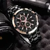 Curren Men Klockor Top Märke Luxury Gold Black Quartz Watch Man Militär Sport Klocka Man Mode Armbandsur Relogio Masculino X0625