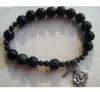 Black Nature Agate Rosario perline bracciale dono religioso Natura di pietra perle rosarie rosarie