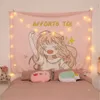 Fille Chambre Mur Décor Tapisserie Kawaii Anime Décor Fond Tissu Chevet Espace Secret Dortoir Chambre Ins 210609