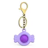 Candy/Flower Shaped Squeeze Simple Dimple Toys Push Bubble Sensory Stress Relief Fidget Early Educational Keychain