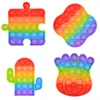 Rainbow Bubble Fidget Sensory Decompression Toy Autism Special behov Stress Reliever Leksaker Vuxen Kids Rolig Antistress med Oppväskor Partihandel