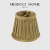 Paralumi per lampade Medicci Home Paralume in oro antico Velluto lussureggiante Decoro in stile italiano Paralume da costruzione a ragno per tavolo e lampada da terra