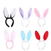 Cute Fluffy Rabbit Ears Opaska dla kobiet Halloween Wielkanoc Anime Cosplay Hairband Hairble Heatwear Kobieta Królik Akcesoria do włosów 2021