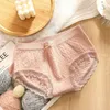 Klassiska söta japanska kvinnor trosor Bubble Spets Honeycomb Trosor Medel midja rosett Dam Sexiga Underkläder Trend Sommar Andas
