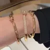 Panthere Series Bangle 18 k Gold Never Fad Never Fade Replica المجوهرات ذات الجودة الفاخرة الفاخرة Barkles Classic Style Bracelet