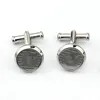 Luxury Cuff For men Stainless Steel Round shape frensh cufflinks plane pattern Cufflink for Gift5307883